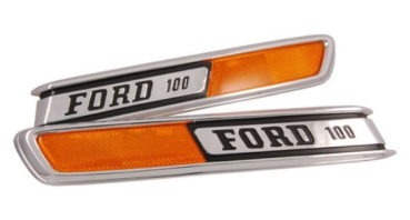 Hauben-Embleme für 1968-72 Ford F100 - FORD 100 Set