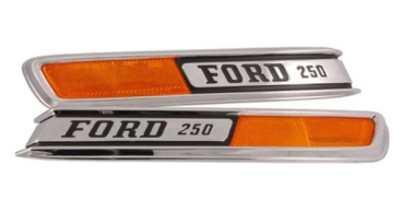 Hood Emblems for 1968-72 Ford F250 - FORD 250 Set