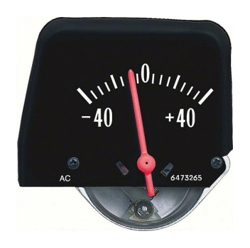 Amperemeter in der Mittelkonsole für 1968-74 Chevrolet Nova - Schwarzes Ziffernblatt