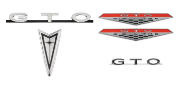 Emblem Kit for 1968 Pontiac GTO with Chrome Bumper