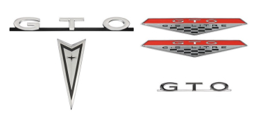 Emblem Kit for 1968 Pontiac GTO with Endura Bumper