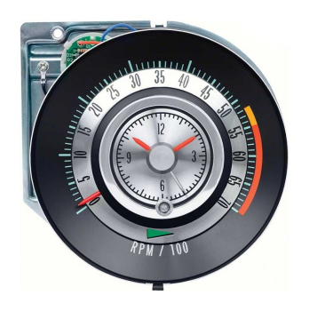 Tachometer with Clock for 1968 Chevrolet Camaro 327 and 350 - 5500 RPM