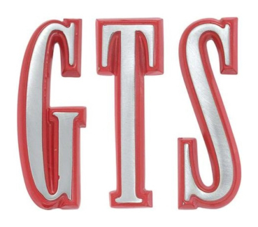 Heck-Emblem für 1968 Dodge Dart GTS - GTS / Red