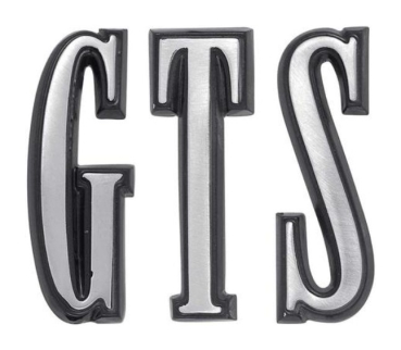 Heck-Emblem für 1968 Dodge Dart GTS - GTS / Black