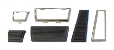 Pedal Pad and Trim Plate Kit for 1968 Pontiac GTO with Automatic Transmission - 6-Piece