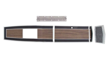 Woodgrain Console Trim Set for 1969-70 Plymouth B-Body Models with Manual Transmission - 5-Piece