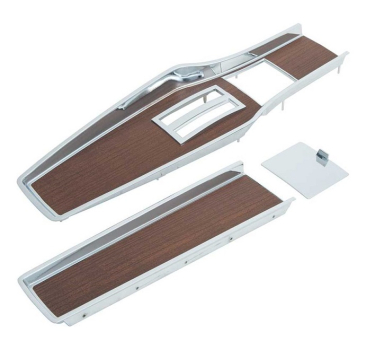 Console Trim Set for 1969-76 Plymouth A-Body Models with Automatic Transmission - Chrome/Woodgrain