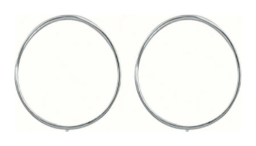 Park/Turn Light Lens Chrome Trim Rings for 1969 Chevrolet Camaro RS - Pair