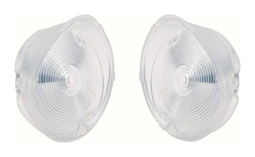 Park/Turn Light Lenses -Clear- for 1969 Chevrolet Camaro - Pair