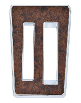 Console Shift Plate for 1969 Pontiac Firebird with Powerglide Automatic Transmission - Burlwood Grain