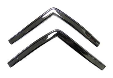 Chrome Vinyl Top Corner Moldings for 1970-72 Oldsmobile Cutlass Supreme - Pair