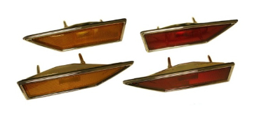 Side Marker Light Assemblies for 1970-72 Oldsmobile Cutlass and 442 - Set of 4