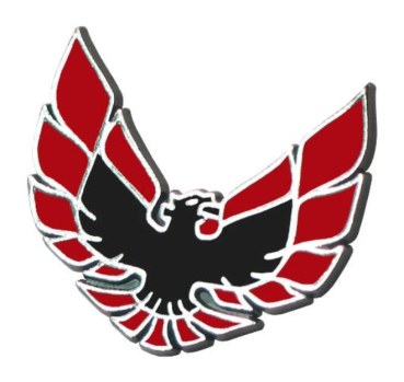 Armaturenbrett-Emblem für 1970-81 Pontiac Firebird - Rot/Schwarz