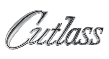 Trunk Emblem for 1970 Oldsmobile Cutlass - Script "Cutlass"