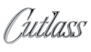 Kotflügel-Embleme für 1970 Oldsmobile Cutlass und Cutlass Supreme - Schriftzug "Cutlass"