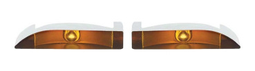 Hood Mounted Turn Signal Indicator Lenses for 1970 Plymouth GTX - Pair