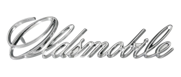 Hood Emblem for 1971-72 Oldsmobile Cutlass - Script "Oldsmobile"