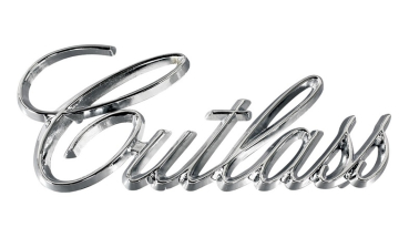 Heck-Emblem für 1971-72 Oldsmobile Cutlass - Schriftzug "Cutlass"