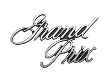 Deck Lid Emblem for 1971-72 Pontiac Grand Prix - Script "Grand Prix"