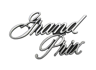 Header Panel Emblem for 1971-72 Pontiac Grand Prix - Script Grand Prix