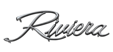 Kotflügel-Embleme für 1971-73 Buick Riviera - Schriftzug "Riviera" / Paar