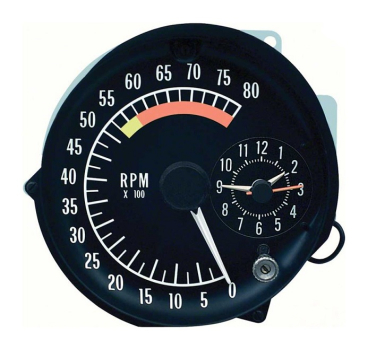 Drehzahlmesser mit Uhr für 1973-75 Pontiac Firebird - 5500 RPM