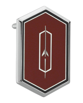 Dachsäulen-Emblem für 1974-75 Oldsmobile Cutlass Supreme - Rocket/rot