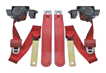 Front Seat Belts for 1974-81 Chevrolet Camaro - Red