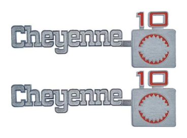 Fender Emblems for 1975-80 Chevrolet C10 Pickup - Cheyenne 10