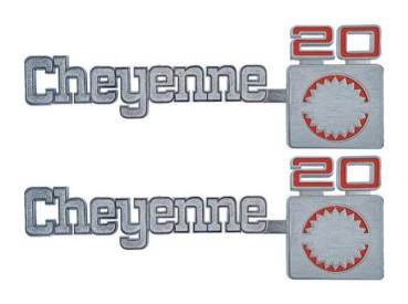 Fender Emblems for 1975-80 Chevrolet C20 Pickup - Cheyenne 20