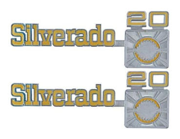 Fender Emblems for 1975-80 Chevrolet C20 Pickup - Silverado 20