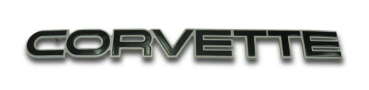 Rear Emblem for 1984-90 Chevrolet Corvette - Black/Grey