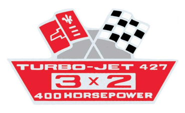 TURBO-JET 427/3x2/400-HP Air Cleaner Decal