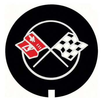 1969-82 Crossed Flags Valve Cover Decal