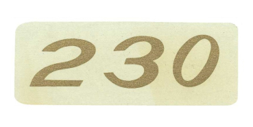 "230" (Horsepower) Ventildeckel-Decal