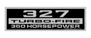 TURBO-FIRE 327/350-HP Ventildeckel-Decal - schwarz/silber