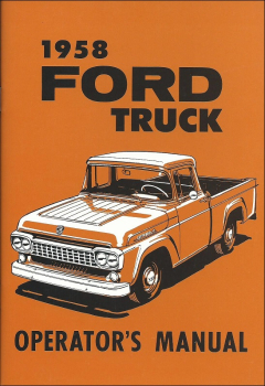 Owners Manual for 1958 Ford Pickup / Truck (English)