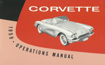 1959 Chevrolet Corvette - Betriebsanleitung (englisch)