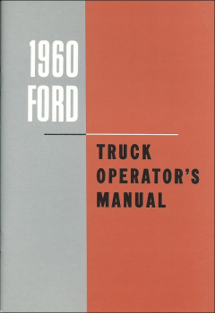 Owners Manual for 1960 Ford Pickup / Truck (English)