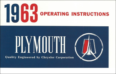 1963 Plymouth - Owners Manual (english)