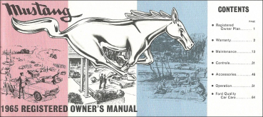 1964 1/2 Ford Mustang - Owners Manual (english)