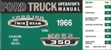 Betriebsanleitung für 1966 Ford Pickup / Truck (englisch)