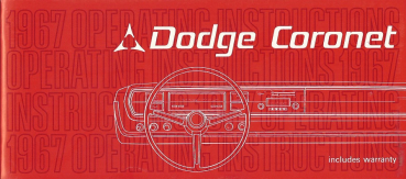1967 Dodge Coronet - Betriebsanleitung (englisch)