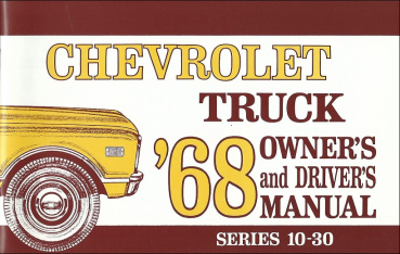 Owners Manual for 1968 Chevrolet Pickup / Truck Series 10-30 (English)