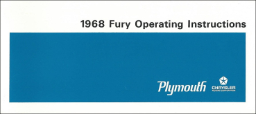 1968 Plymouth Fury - Betriebsanleitung (englisch)