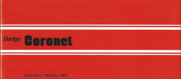 1969 Dodge Coronet - Owners Manual (english)
