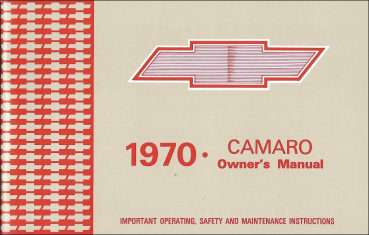 1970 Chevrolet Camaro - Betriebsanleitung (englisch)