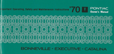 1970 Pontiac Full-Size - Betriebsanleitung (englisch)