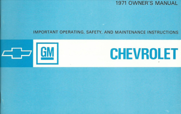 1971 Chevrolet Full-Size - Betriebsanleitung (englisch)