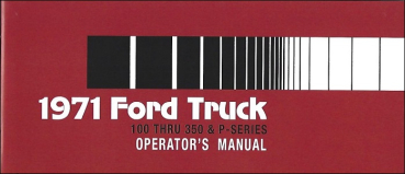 Owners Manual for 1971 Ford Pickup / Truck (English)
